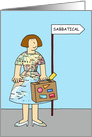 All the Best for Your Sabbatical Cartoon Lady card