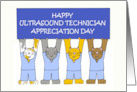 Ultrasound Technician Appreciation Day Cartoon Cats in Scrubs card