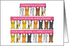 35 Year Work Anniversary Congratulations Cartoon Cats card