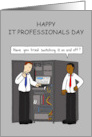 IT Professionals Day September Computing Cartoon Humor card