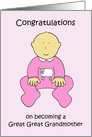 Great Great Grandmother Congratulations Baby Girl card