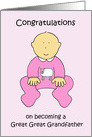 Great Great Grandfather Congratulations Baby Girl card