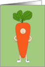 International Carrot Day April 4th Cartoon Person in Carrot Costume card