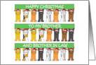 Happy Christmas Brother and Brother in Law Cartoon Cats card