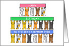 Happy Birthday to Best Stepmum Ever, Cartoon Cats. card