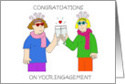 Lesbian Funky Ladies Congratulations on Your Engagement card