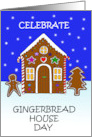 Gingerbread House Day December 12th Cartoon Festive House card