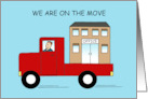 We are On the Move Relocation New Office Space Cartoon Humor card