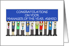 Congratulations on Manager of the Year Award, Cartoon Group of People. card