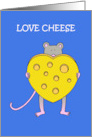 Cheese Lover’s Day January 20th Cartoon Mouse with Cheese card