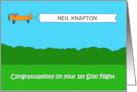 1st Solo Flight Congratulations to Personalize with any Name card