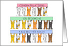 Congratulations on Becoming a Big Brother Again Cartoon Cats card