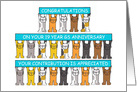 Congratulations on Your 19 Year GS Anniversary, Cartoon Cats. card