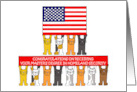 Congratulations Masters Degree in Homeland Security Cartoon Cats card