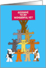 Goodbye Veterinarian from a Dog Cartoon Dogs with a Banner card