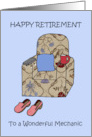 Congratulations on Retirement for Mechanic Cartoon Humor card