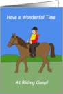 Have a Great Time at Horse Riding Camp card