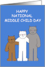 National Middle Child Day August 12th Cartoon Cats card