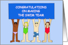 Congratulations on Making the Swim Team Cartoon Swimmers card