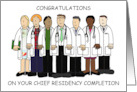 Congratulations on Chief Residency Completion Cartoon Doctors card