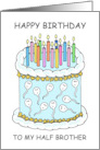 Happy Birthday to Half Brother Sperm Donor Conceived Cartoon Humor card