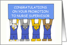 Congratulations on Promotion to Nurse Supervisor, Cartoon Cats. card