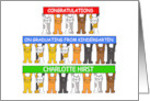 Congratulations Kindergarten Graduate Cartoon Cats to Personalize card