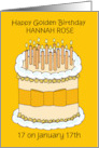 Golden Birthday 17 on the 17th to Personalize Any Name card