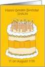 Golden Birthday 11 on the 11th to Personalize Any Name card