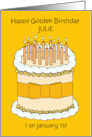 Golden Birthday 1 on the 1st to Personalize Any Name card