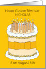 Golden Birthday 8 On the 8th to Personalize Any Name card