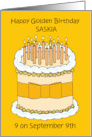 Golden Birthday 9 on the 9th to Personalize Any Name card