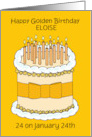 Golden Birthday 24 on the 24th to Personalize Any Name card