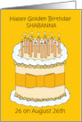 Golden Birthday 26 on the 26th to Personalize Any Name card