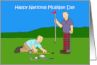 Happy National Mulligan Day October 17th Golf Cartoon card
