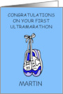 First Ultramarathon Congratulations to Personalize Any Name card