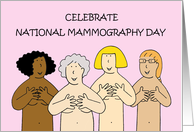 Celebrate National Mammography Day October Cartoon Ladies card