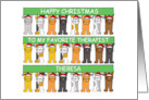Happy Christmas to My Favorite Therapist Cartoon Cats Any Name card