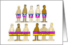 Happy New Year Cartoon Almost Naked Gay Men with Banners card