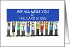 We Miss You, Customer Retention, Business Cartoon to Personalize. card