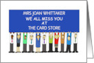 We Miss You Customer Retention Business Cartoon to Personalize card