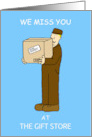 We Miss You Customer Retention Business Cartoon to Personalize card