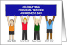 Personal Trainer Awareness Day January 2nd Cartoon People card