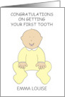 First Tooth Congratulations for Baby to Personalize Any Name card