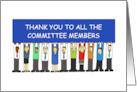 Thank You to All the Committee Members Cartoon Group of People card