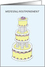 Coronavirus Wedding Postponement Announcement, Stylish Cake. card