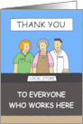 Coronavirus Thank you to Local Store Staff Cartoon Group card