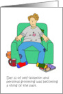 Coronavirus Self-isolating Lack of Personal Grooming Man Cartoon card