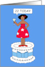 22nd Birthday Congratulations to African American Granddaughter card