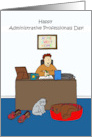 Coronavirus Self-isolating Happy Administrative Professionals Day card